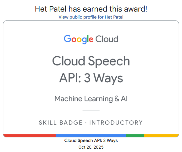 Cloud Speech API Badge